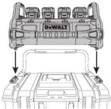 DEWALT DCB1800 - Acoplamiento de la fuente de alimentación portátil/cargador al ToughSystem® de DEWALT (Fig. D) - 1