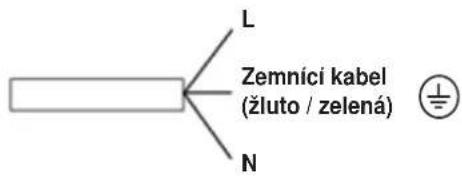 L Zemníci kabel (žluto / zelená) N