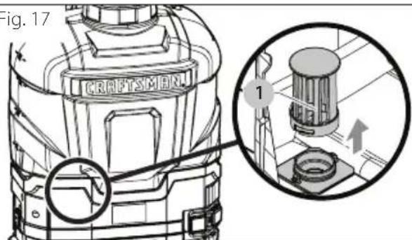 Craftsman CMXCAFG190682 - In-Tank Filter Maintenance - 2