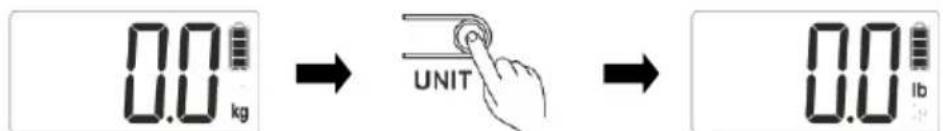 Haeger BS-DIG.011A - Selecting weight unit - 1
