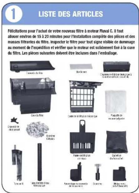 Fluval C2 - GUIDE DE DEMARRAGE RAPIDE DU FILTRÉ À MOTEUR FLUVALC - 1