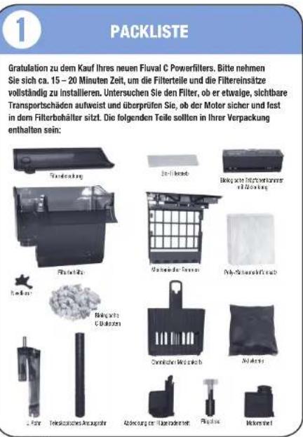 Fluval C2 - SCHNELLSTART-ANLEITUNG - 1