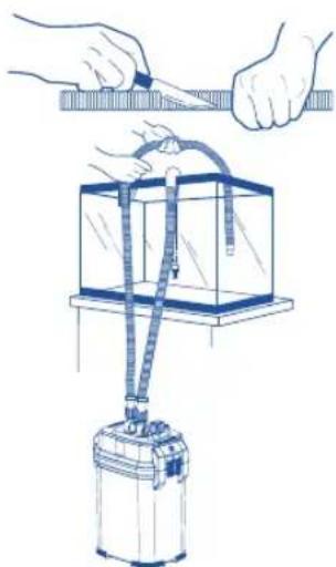 Fluval 207 - Préparer le branchement de la sortie d'eau - 3