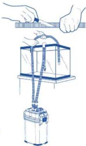 Fluval 207 - Vorbereitung der Wasseraustrittsverbindungen - 1