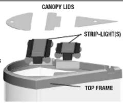 Fluval Venezia - STRIP-LIGHT CANOPY: PARTS - 1