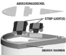 Fluval Venezia - STRIP-LIGHT-ABDECKUNG: PRODUKTTEILE - 1
