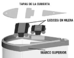 Fluval Venezia - CUBIERTA CON LUCES EN HILERA: PIEZAS - 1