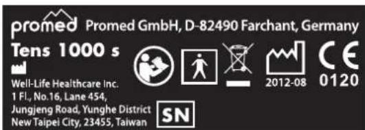 Promed Tens 1000 s - SPECIFICATIONS - 1