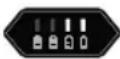GLORIA MultiBrush li-ion - Potenza dell'accumulatore (LED verdi): - 2