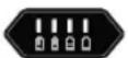 GLORIA FineCut 18V - Batteriets ydeevne (gronne LED'er): - 4