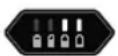 GLORIA FineCut 18V - Batterieffekt (gröna lysdioder): - 2