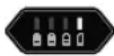 GLORIA FineCut 18V - Moc akumuladora (zielone diody LED): - 1