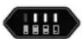 GLORIA FineCut 18V - Batterieffekt (gröna lysdioder): - 3