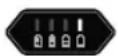 GLORIA FineCut 18V - Batterieffekt (gröna lysdioder): - 1