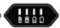 GLORIA FineCut 18V - Performance de la batterie (les LED vertes) : - 4