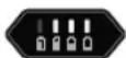 GLORIA FineCut 18V - Batteriets ydeevne (gronne LED'er): - 3