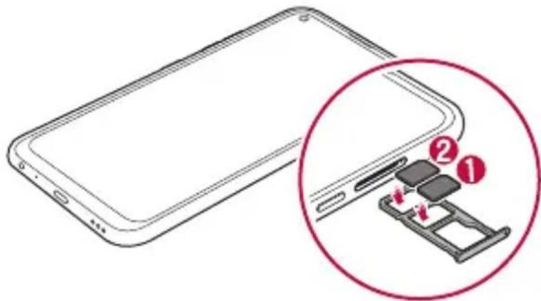 LG LM-Q630EAW - De simkaart installeren - 4