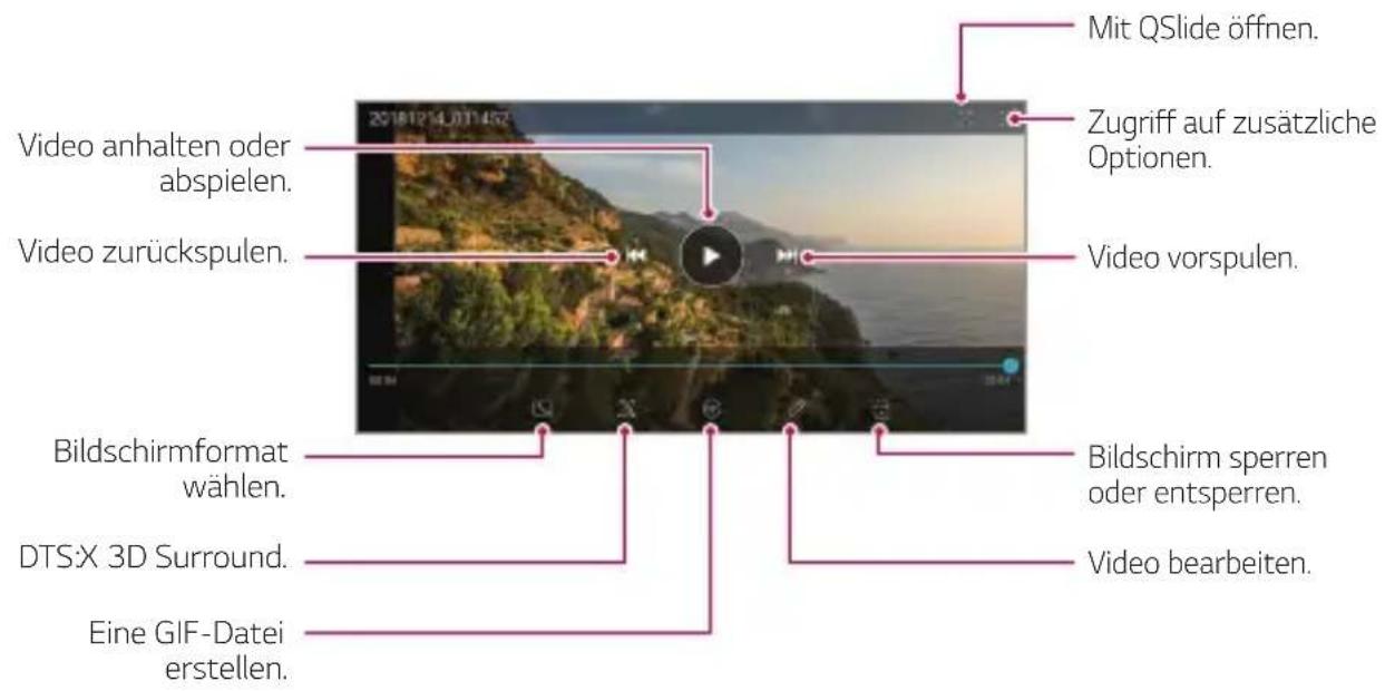 LG LM-Q630EAW - Ein Video wiedergeben - 1