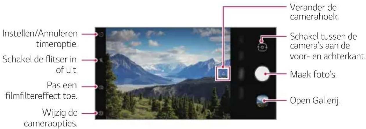 LG LM-Q630EAW - Basisfuncties in de app Camera - 1