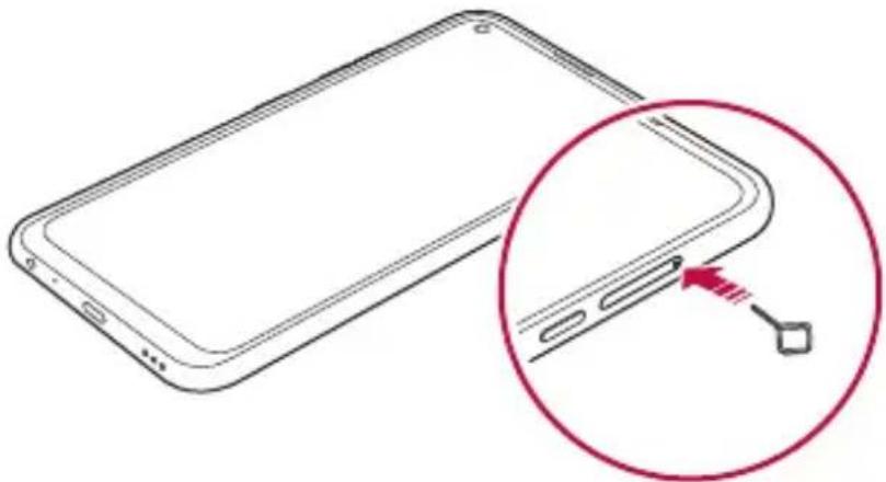 LG LM-Q630EAW - SIM-Karte einlegen - 2