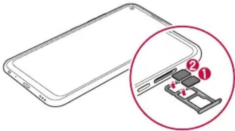 LG LM-Q630EAW - Installazione della scheda SIM - 4
