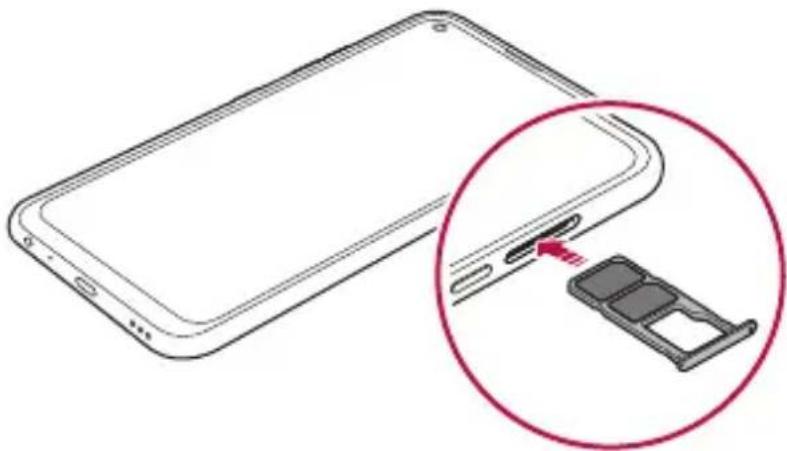 LG LM-Q630EAW - SIM-Karte einlegen - 5