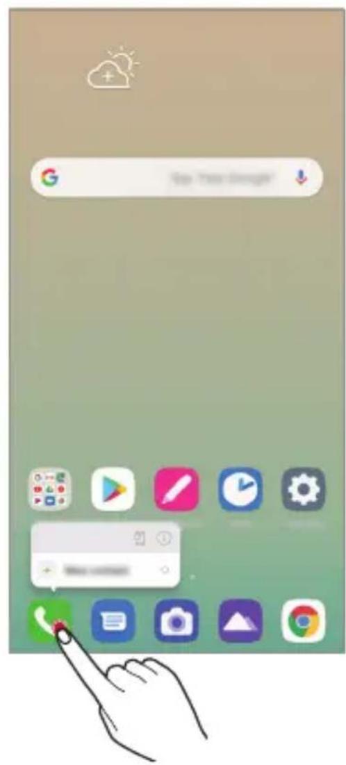 LG LM-Q630EAW - App snelkoppelingen - 1