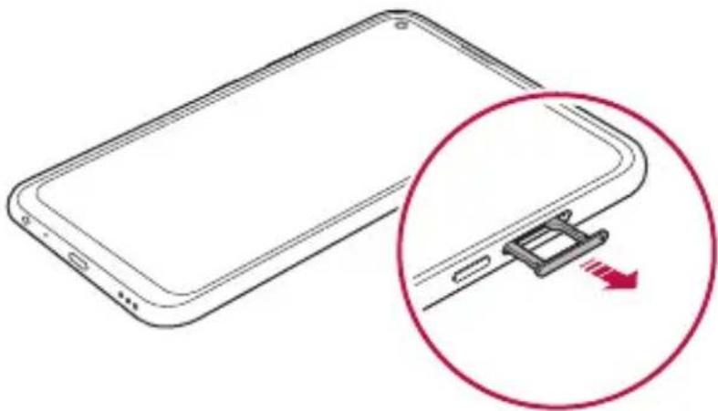 LG LM-Q630EAW - Installazione della scheda SIM - 3