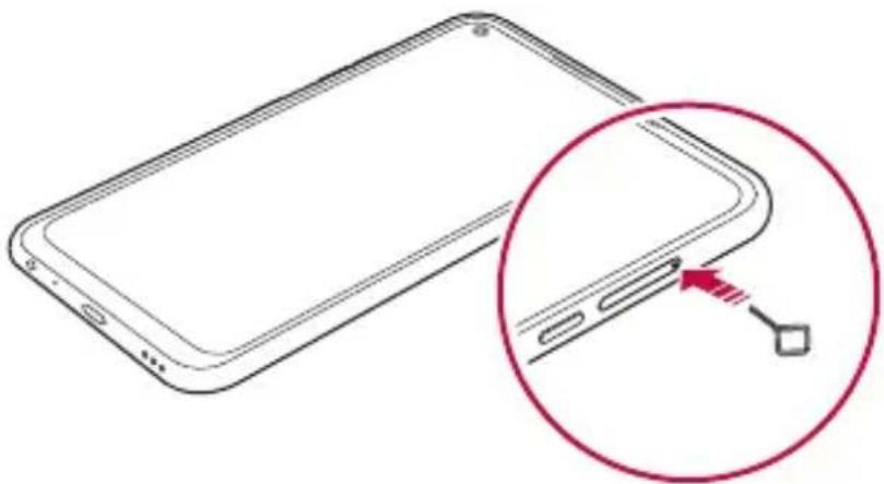 LG LM-Q630EAW - Installazione della scheda SIM - 2