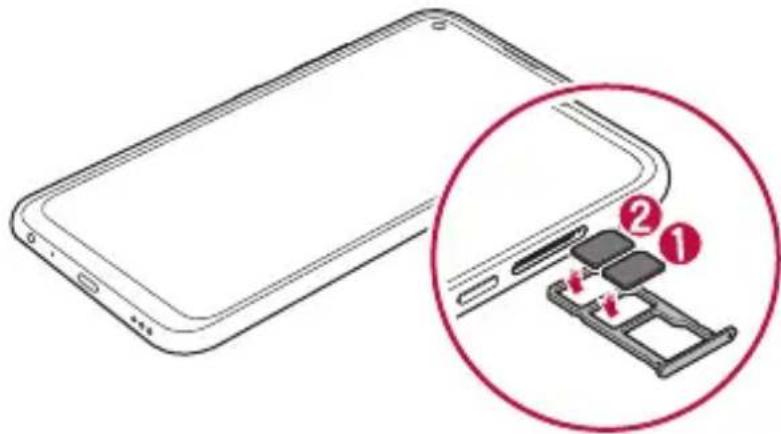 LG LM-Q630EAW - Installing the SIM card - 4