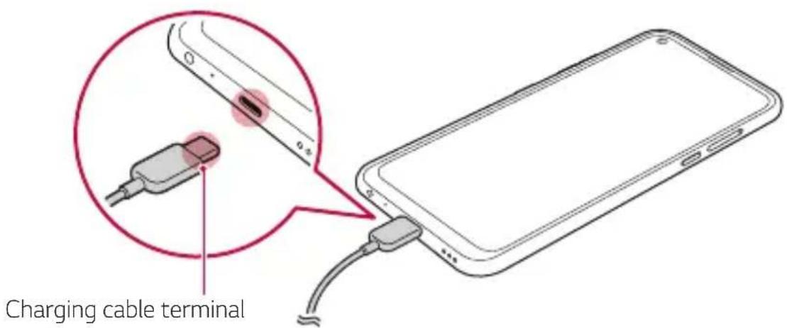 LG LM-Q630EAW - Charging the battery - 1