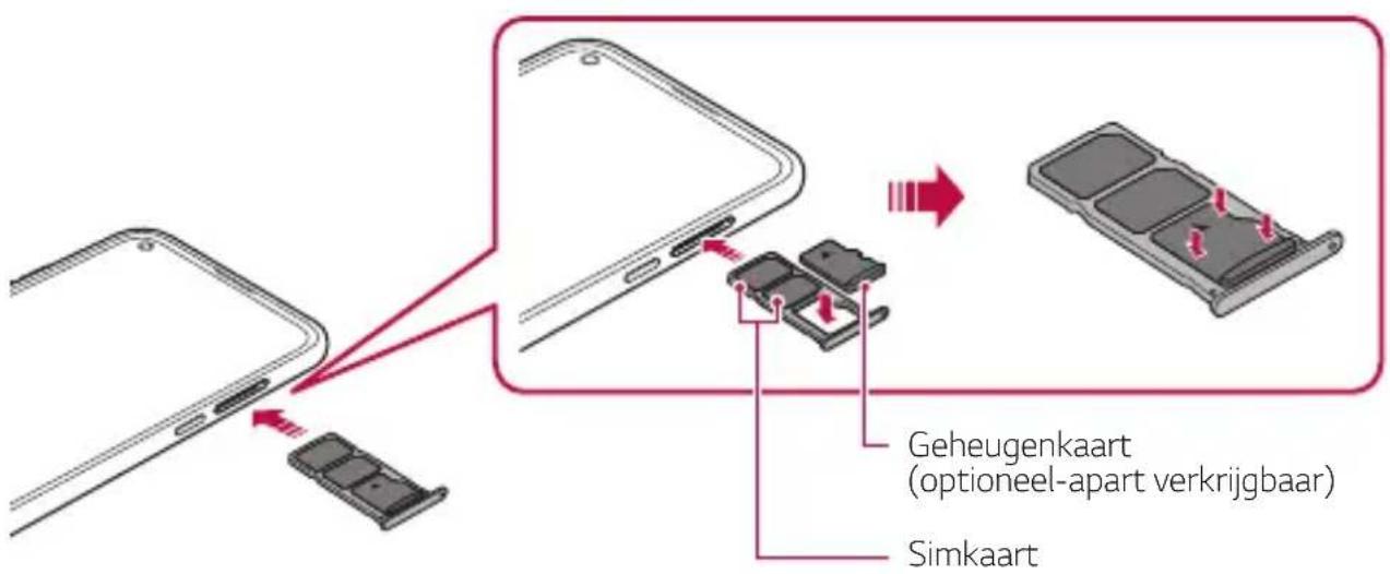 LG LM-Q630EAW - De geheugenkaart plaatsen - 1
