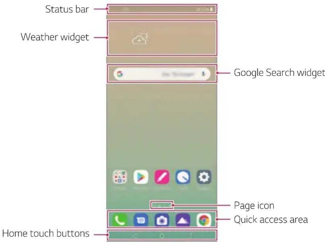 LG LM-Q630EAW - Home screen layout - 1