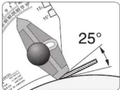 Tormek KJ-45 - Inställning av en ny eggvinkel och mätning av en vinkel - 2