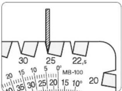 Tormek KJ-45 - Setting a new edge angle and measuring an edge angle - 3