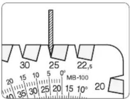 Tormek KJ-45 - Réglage d'un nouvel angle de tranchant et mesure de l'angle - 3