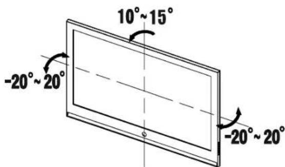 SAMSUNG WMN4277SK - Anpassen des Wandhalterungswinkels - 1