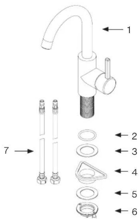 FRANKE EOS-PD-GLD - Contents in box - 2