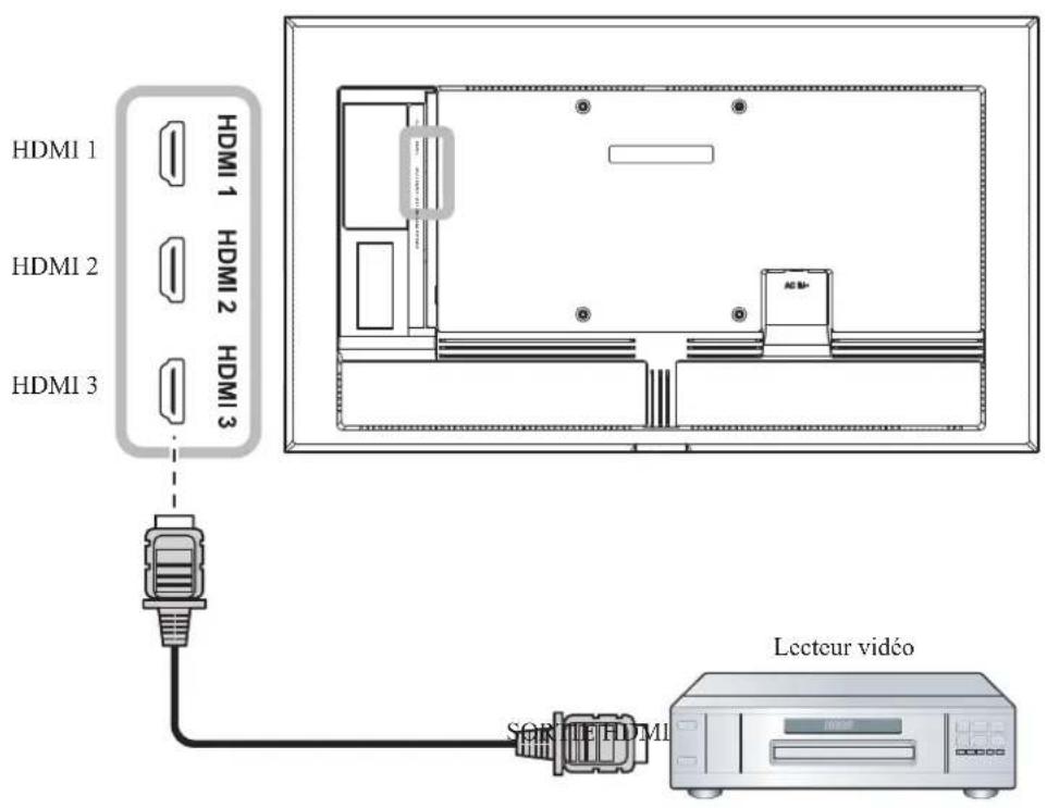AG Neovo NSD-6503 - Connexion d'un apparéil externe (lecteur video) - 1