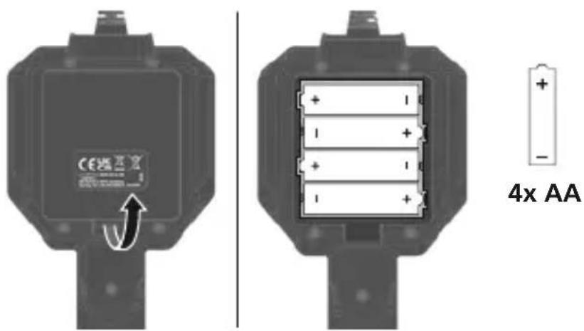 Laserliner VideoScope Micro - Colocación y extracción de las pilas - 1