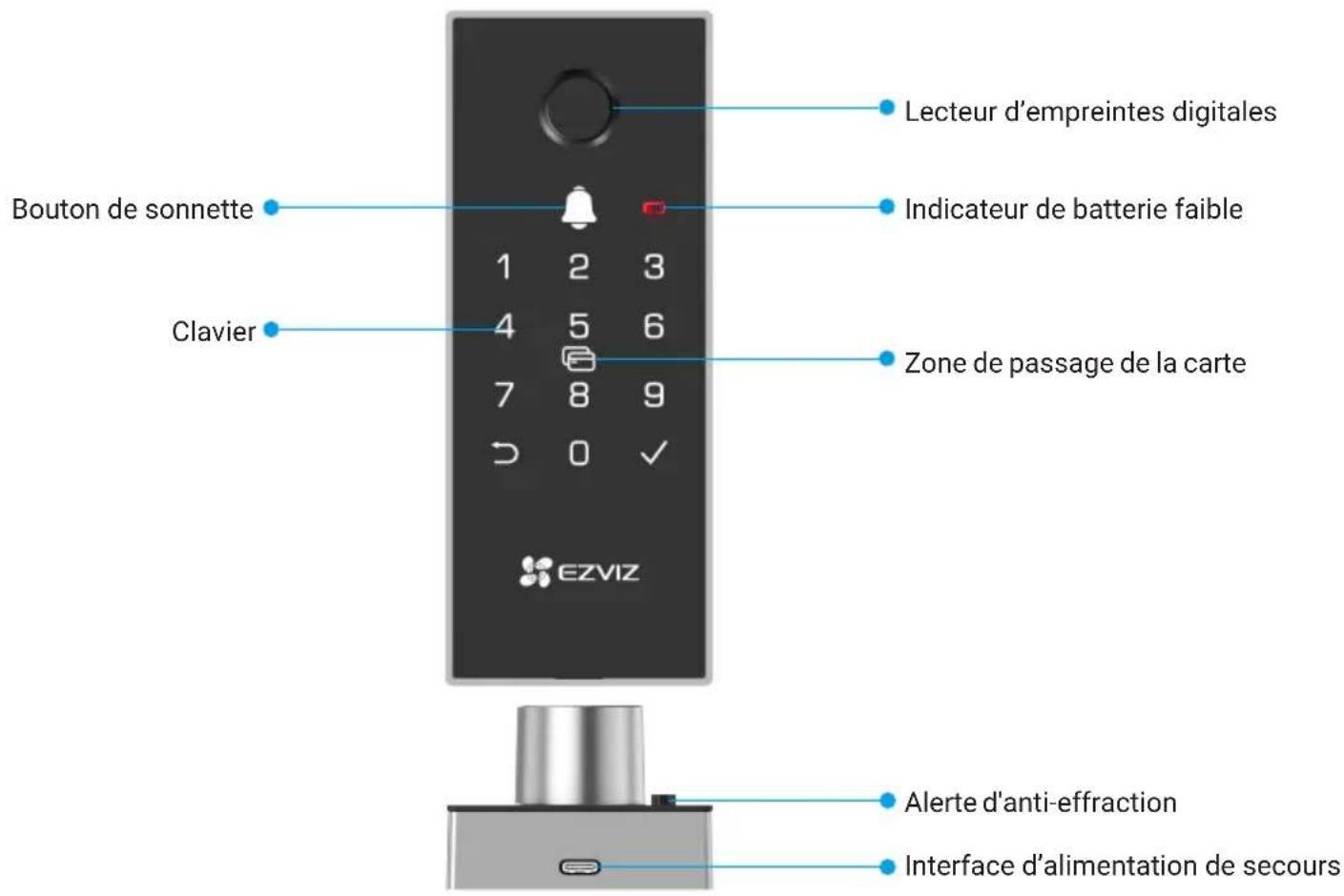 EZVIZ DL03 Pro - Face avant - 1
