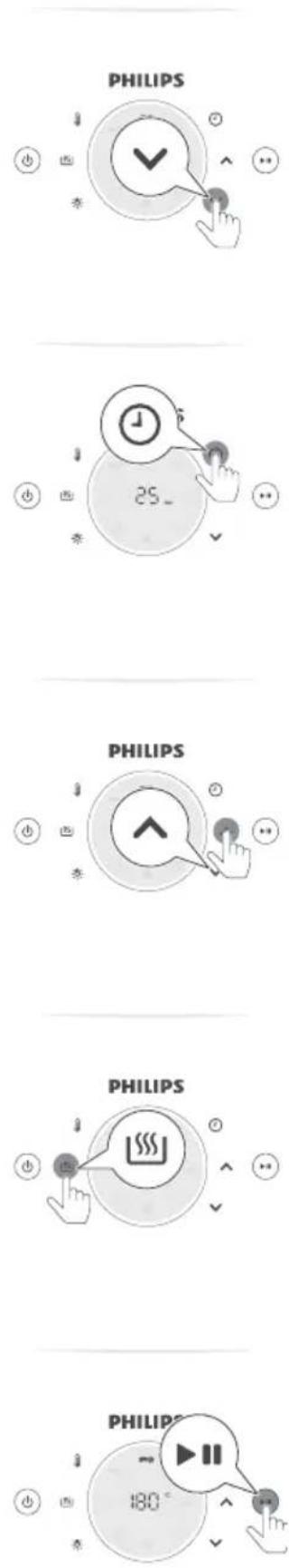 PHILIPS NA210 - Натиснете бутона за температурата. - 1