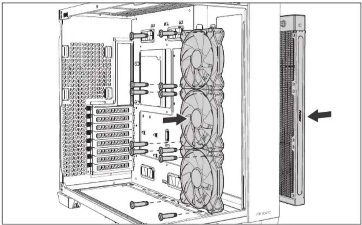 ANTEC C8 ARGB - LIQUID COOLING RADIATOR INSTALLATION - 3
