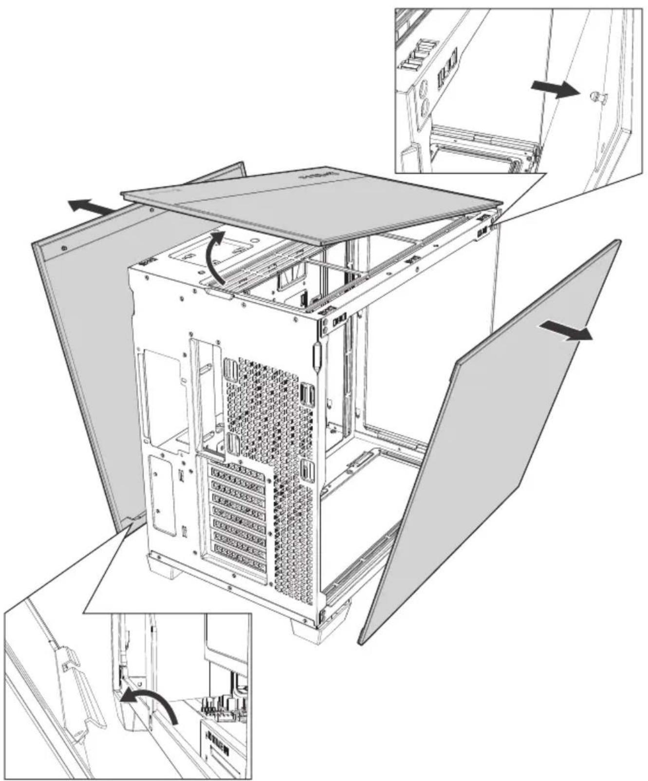 ANTEC C8 ARGB - [A] TOP & SIDE PANEL - 1