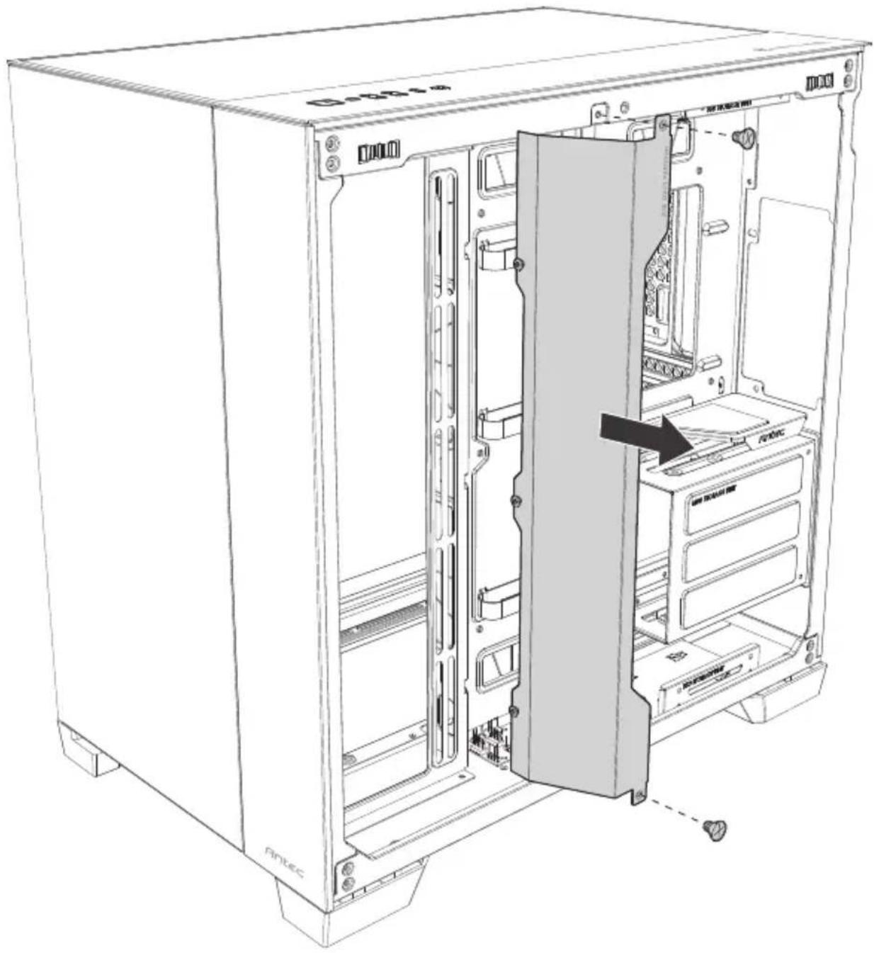 ANTEC C8 ARGB - AIRFLOW PARTITION REMOVAL - 1