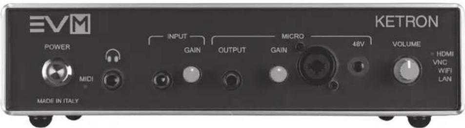 KETRON EVM - CONNEXIONS DU PANNEAU AVANT - 1