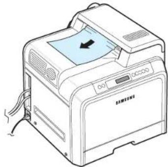 SAMSUNG CLP-607 - Au niveau du plateau de sortie - 1