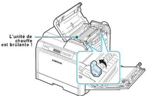SAMSUNG CLP-607 - Au niveau du plateau de sortie - 4