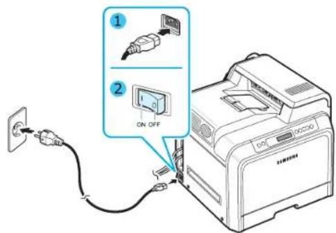SAMSUNG CLP-607 - Mise en marche de l'imprimante - 1