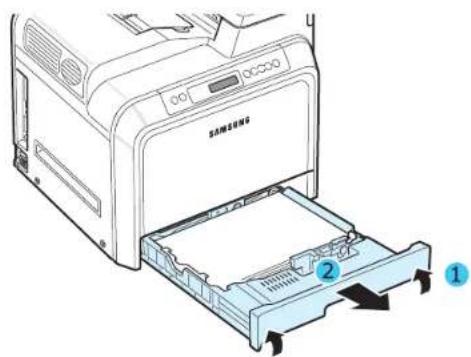 SAMSUNG CLP-607 - Modification du format de papier dans le bac - 1